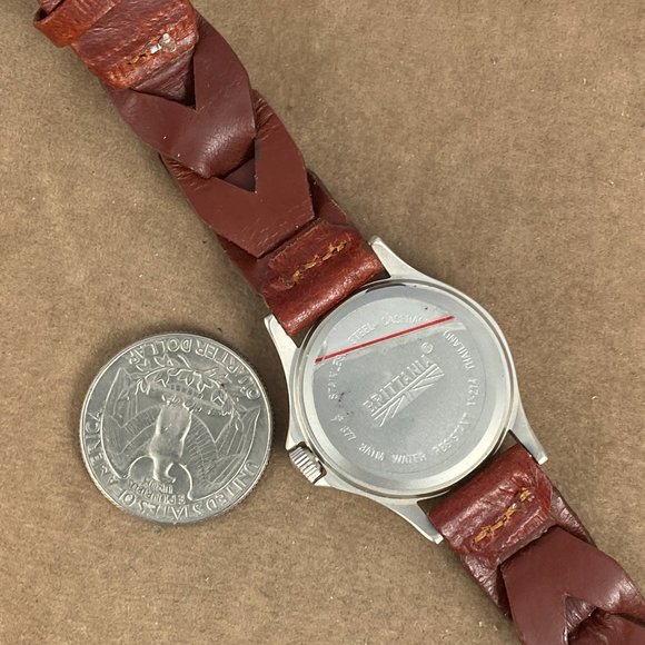 Vintage Brittania Watch Satin Silver Tone Stainless Steel - Picture 5 of 7